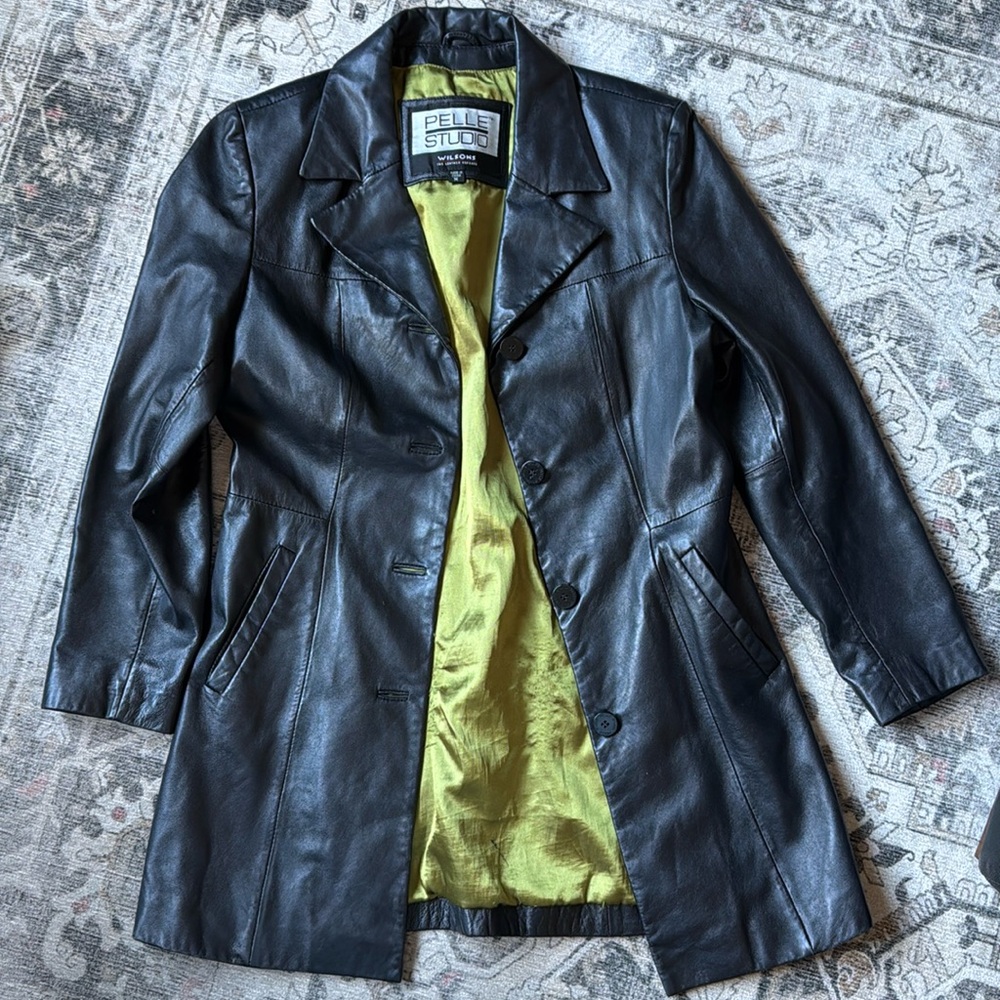 Wilson’s Pelle Studio Womens Black Leather Jacket Size M